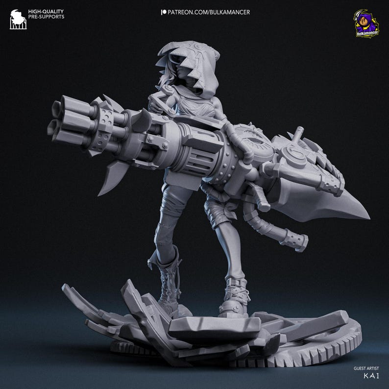 Figurine Résine Arcane Vi & Jinx Fractured – Collector 14cm à Peindre 1/8