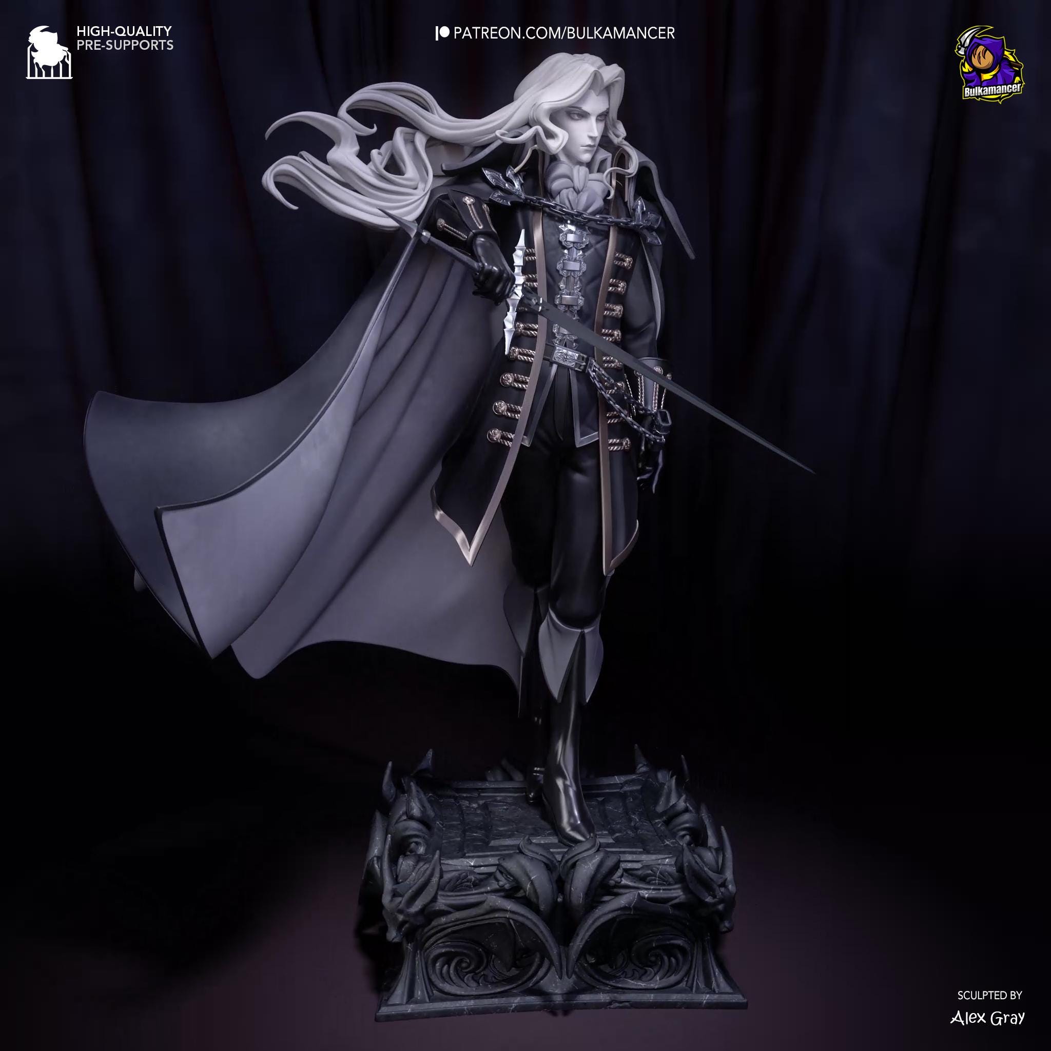 Alucard - Castlevania Unpainted Vampire Figure 3D Print Garage Kit