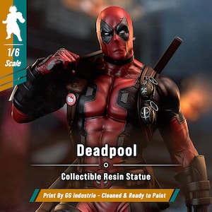 Deadpool X-Men statua da collezione in resina 3D da dipingere garage kit per fan dei fumetti