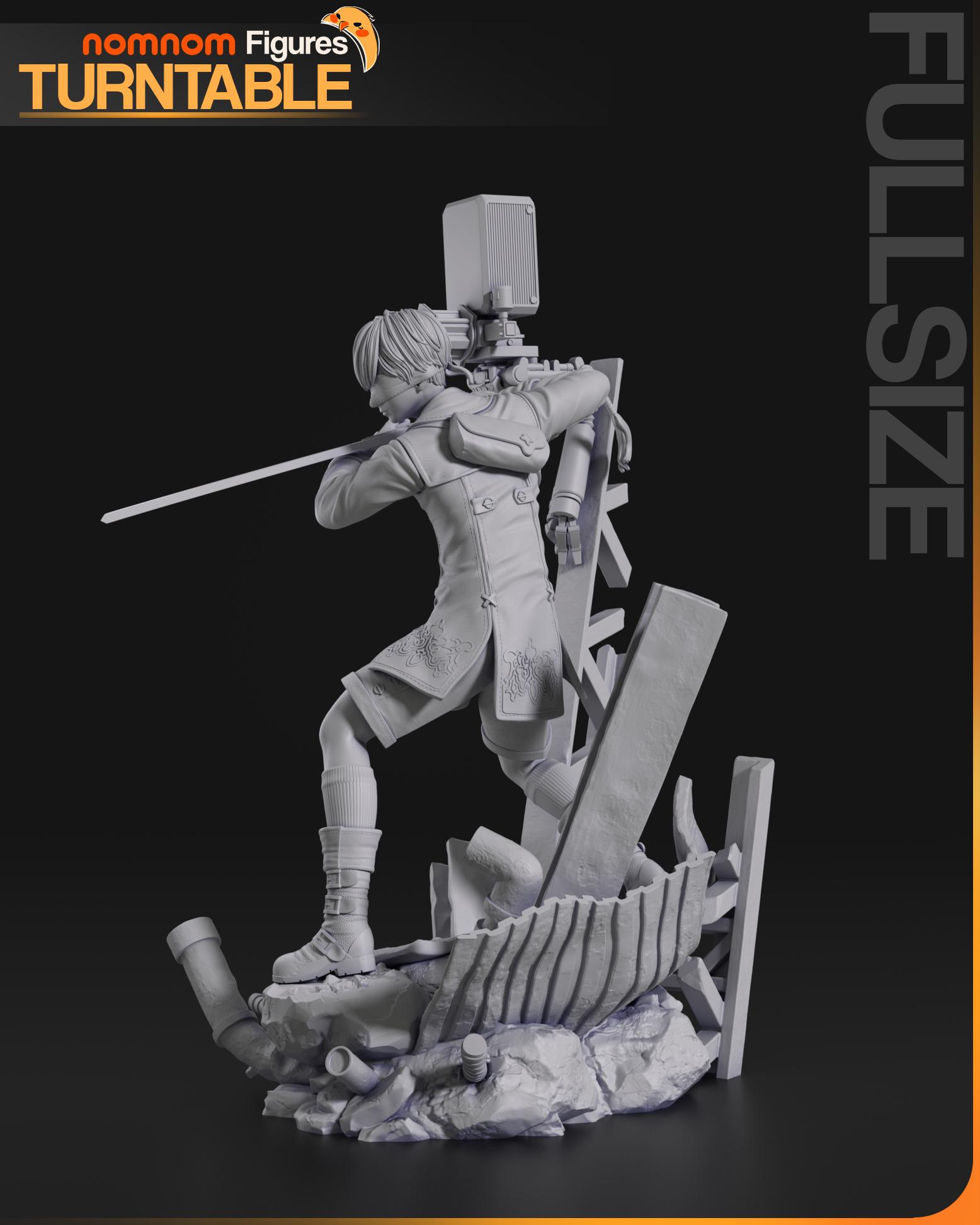 9S Nier Automata - Unpainted Resin Garage Kit 1-10 Scale - HD 14k
