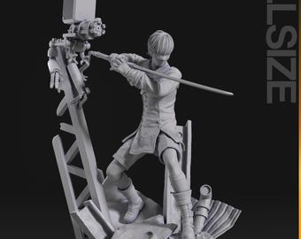 9S Nier Automata - Unpainted Resin Garage Kit 1-10 Scale - HD 14k