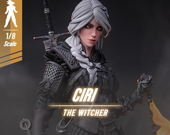 Ciri – The Witcher | Figurine à peindre et assembler imprimé en 3d | Garage Kit 14K | Cadeau pour fans de fantasy et d’univers dark médiéval