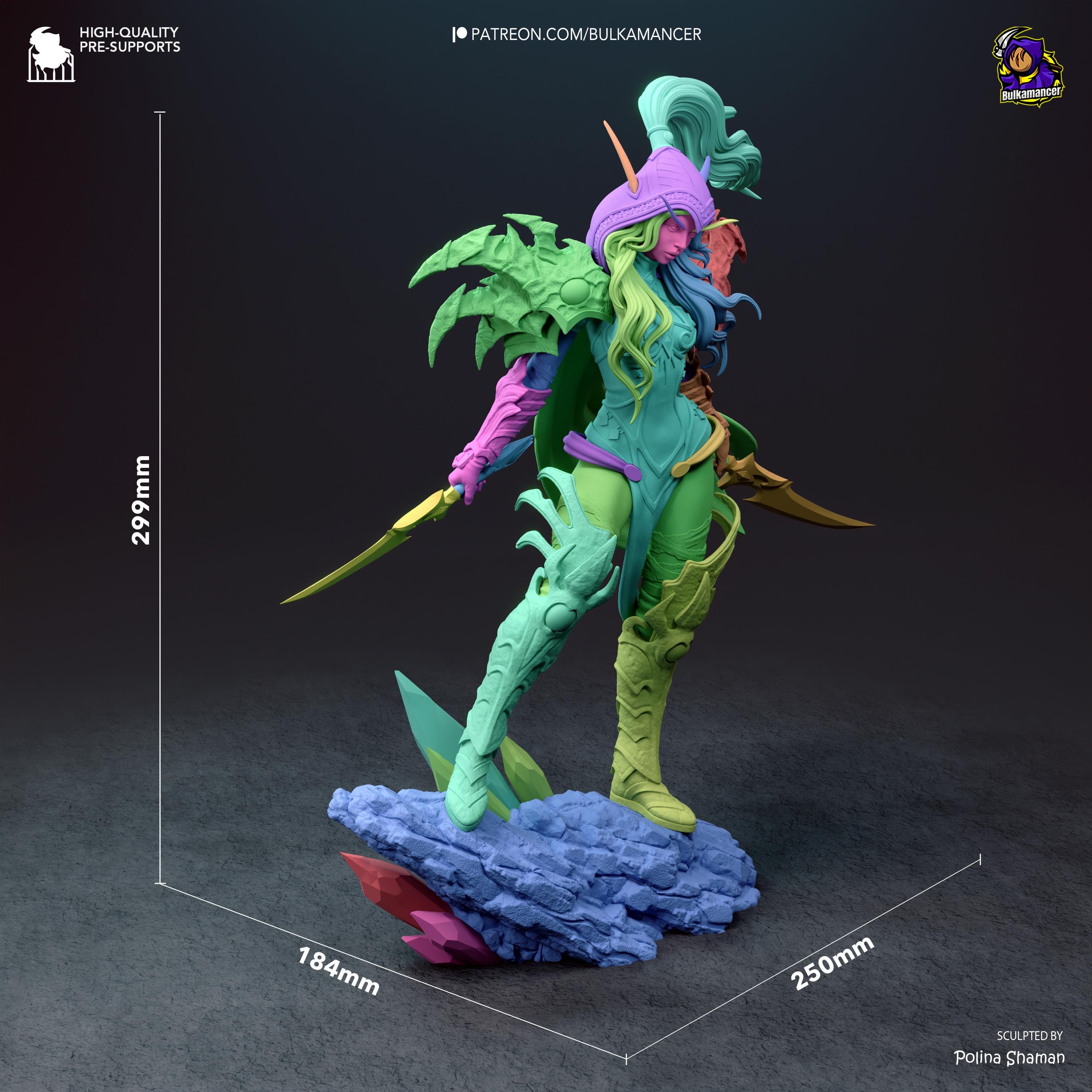 Valeera Sanguinar - World of Warcraft Unpainted Blood Elf Resin
