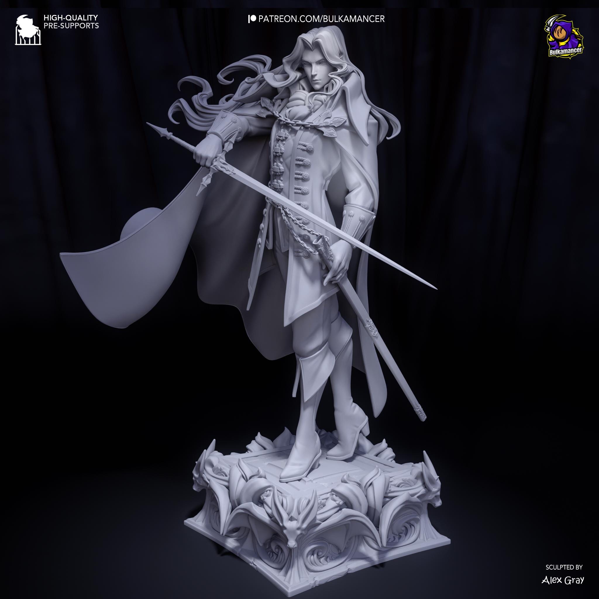 Alucard - Castlevania Unpainted Vampire Figure 3D Print Garage Kit