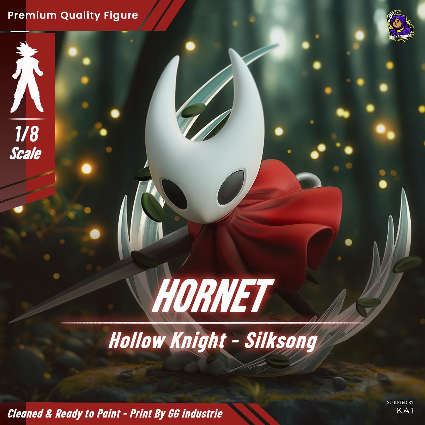 Hornet Hollow Knight Silksong Unpainted Resin Figure Garage Kit 3D