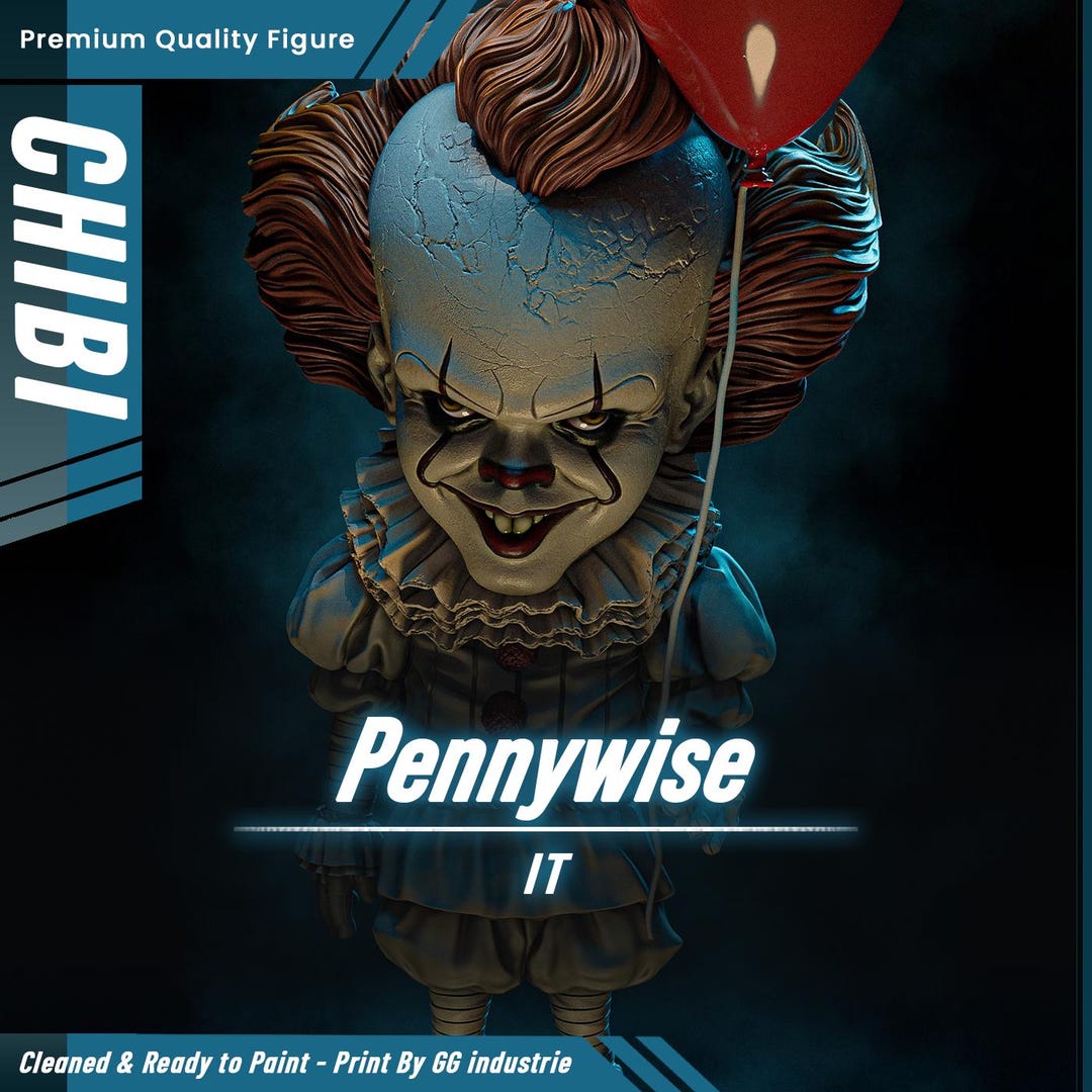 1:8 Pennywise it ファンアート 未塗装 高品質ガレージキット Pennywise IT Unpainted 3D Printed Resin Figure Garage Kit by