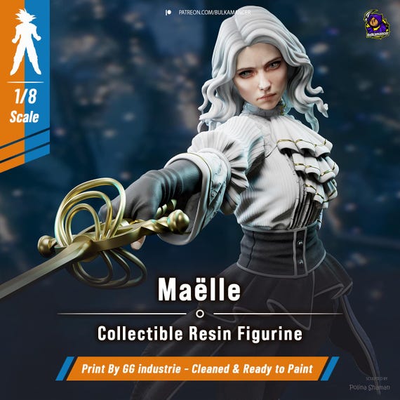 Maelle - Clair Obscur 3d-printed Unpainted Resin Garage Kit for