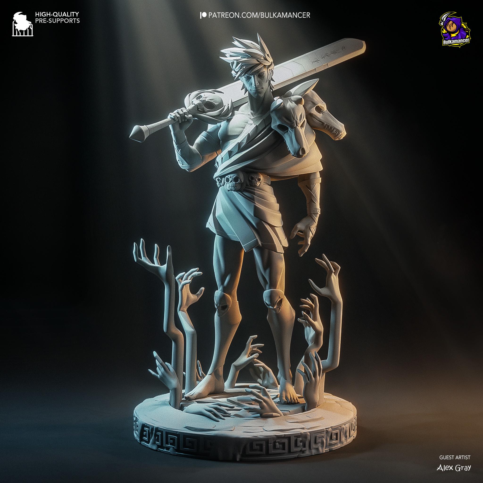 Zagreus Hades 1/8 レジン製3Dプリント14K未塗装フィギュア ガレージ