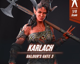 Karlach - Baldur&#39;s Gate 3 | Paint and Assemble Miniature | 14k HD Resin Garage Kit | Gift for Collectors and RPG Fans