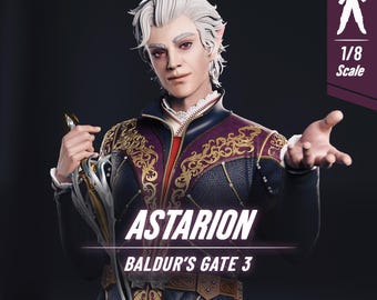 Astarion - Baldur's Gate 3 - Figura sin pintar - Garage Kit Resina HD 14K - Figura 245mm - Regalo para gamers y fans de Baldur's Gate 3