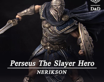 Perseus the Slayer - Nerikson | Figurine à peindre imprimée en 3D | Garage kit 14k HD | Guerrier antique | Cadeau idéal pour fans de D&D
