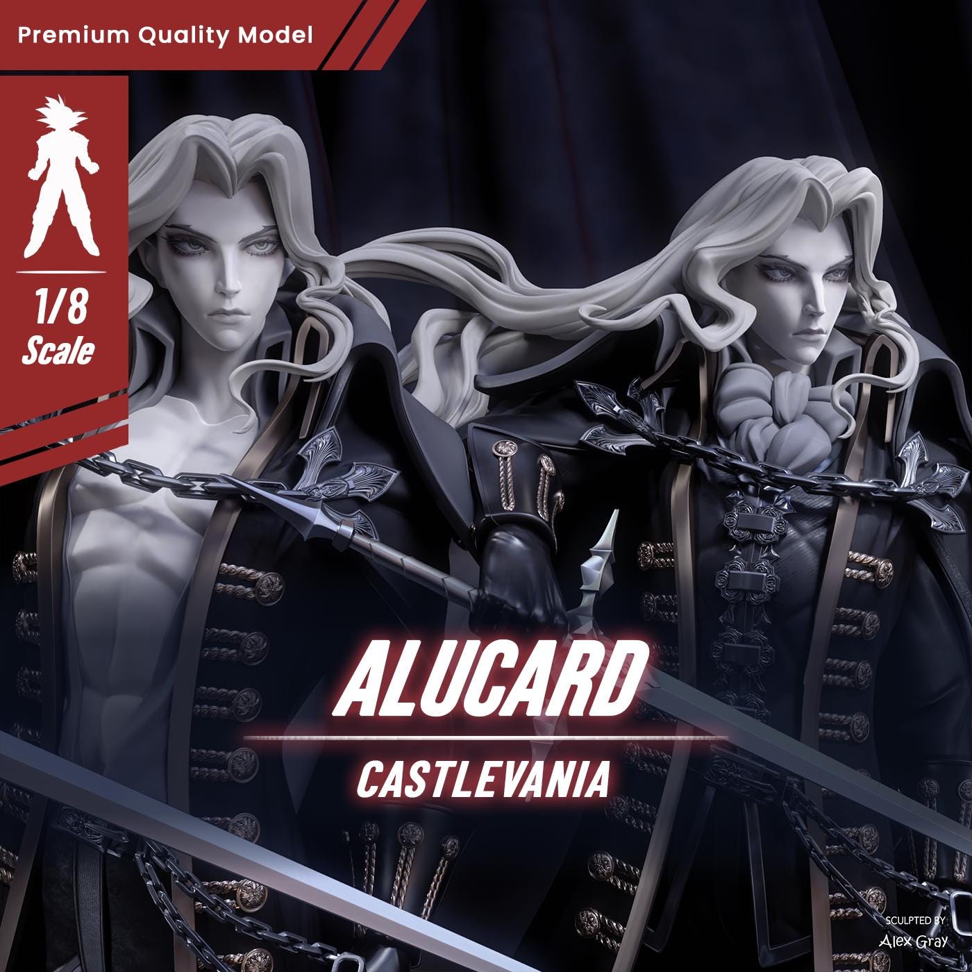 Alucard - Castlevania Unpainted Vampire Figure 3D Print Garage Kit