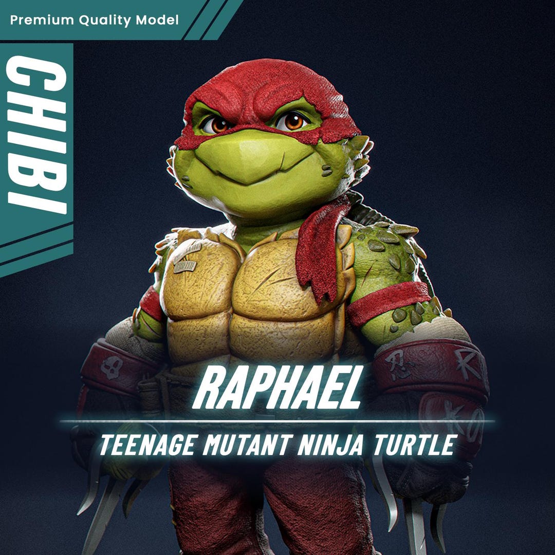 Raphael – TMNT | Multi-scale Resin Chibi Figure to Paint | 14K Garage ...