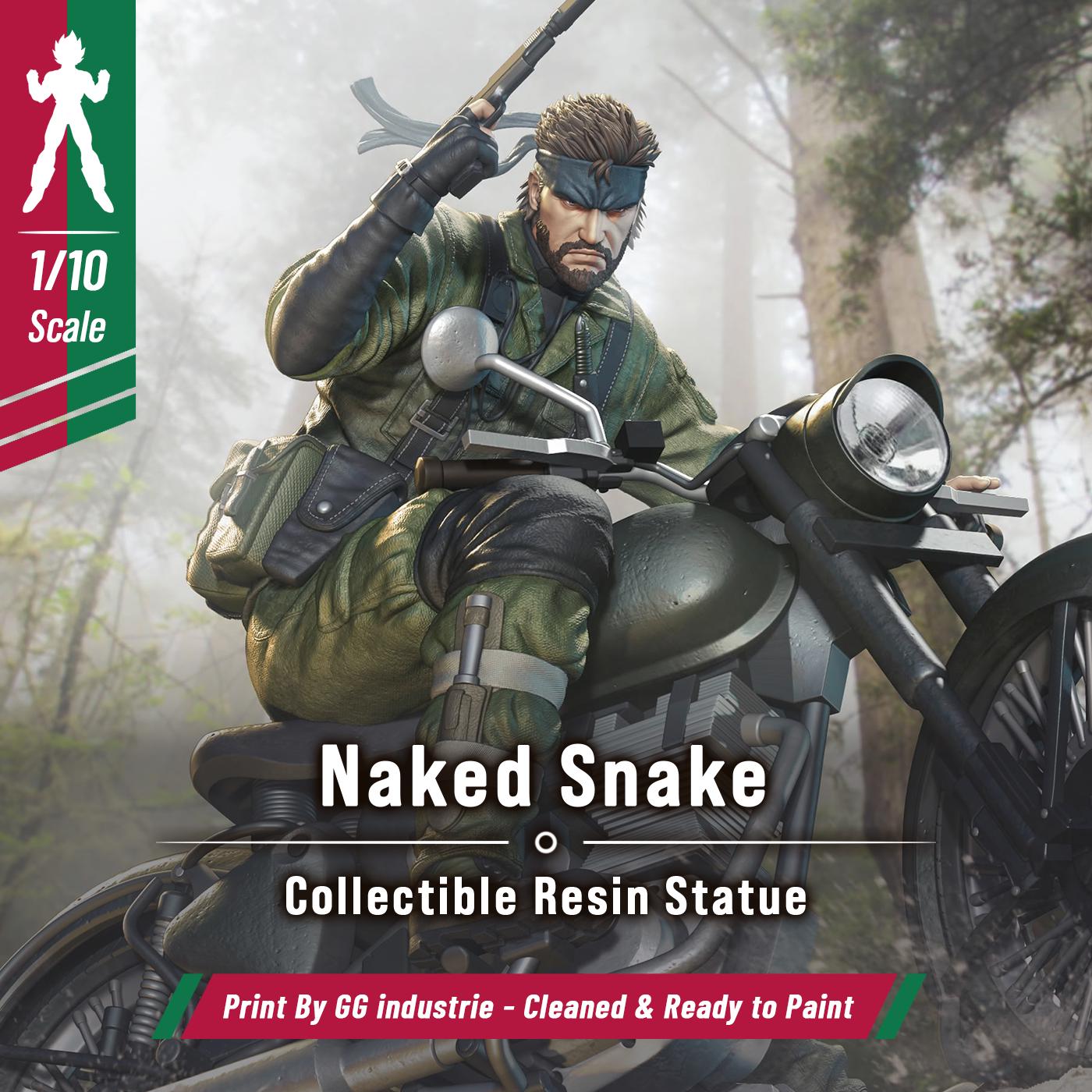Naked Snake Snake Eater - Unpainted Resin Garage Kit - 3D Printed