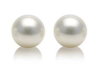 PERFECT ROUND 7.5MM AAAA WHITE AKOYA PEARLS EARRING 14K GOLD PERFECT ROUND 7.5MM AAAA WHITE AKOYA PEARLS EARRING 14K GOLD