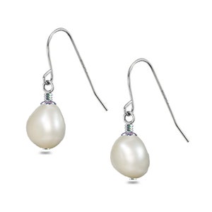 Huge Baroque Pearl Dangle Earrings with Sterling Silver Settings Natural Freshwater Pearl Hook Earrings Jewelry Set - Great Holiday Gifts