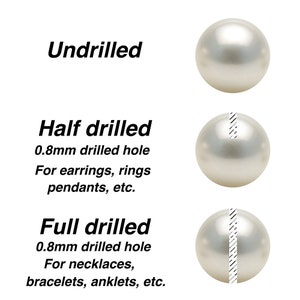 Japanese Akoya White Loose AAAA Pearl 2mm-10mm Half Full Undrilled for Akoya Pearl Earrings Pearl Rings White Pendants Pearl Jewelry Sets image 2