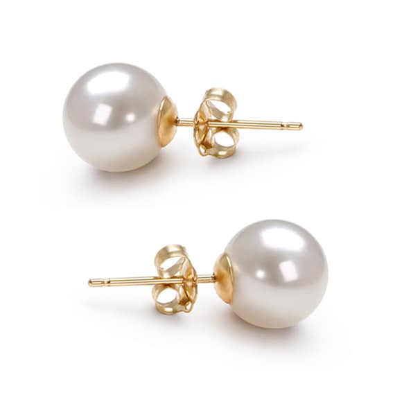 Orecchini Di Perle Da Donna Coltivati ​​Acqua Dolce Forma A Botone 7,5-8 Mm SECRET & YOU - Orecchini In Argento Sterling 925 Rodiato - Foto 6