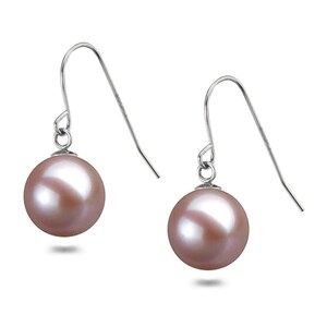 Japanese Freshwater Pearl Earrings Studs - 6-10mm AAA Hoop Pearl Earrings Set 925 Sterling Silver Post Pearl Stud Earrings