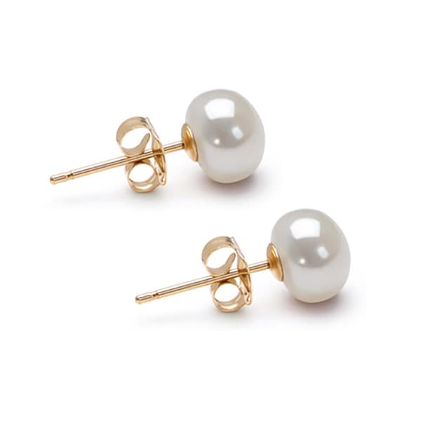 Freshwater Pearl Earring Studs AA 5mm-11mm 925 Sterling Silver Earrings for Women Great Gift - Freshwater White Pearl Stud Earrings Sets