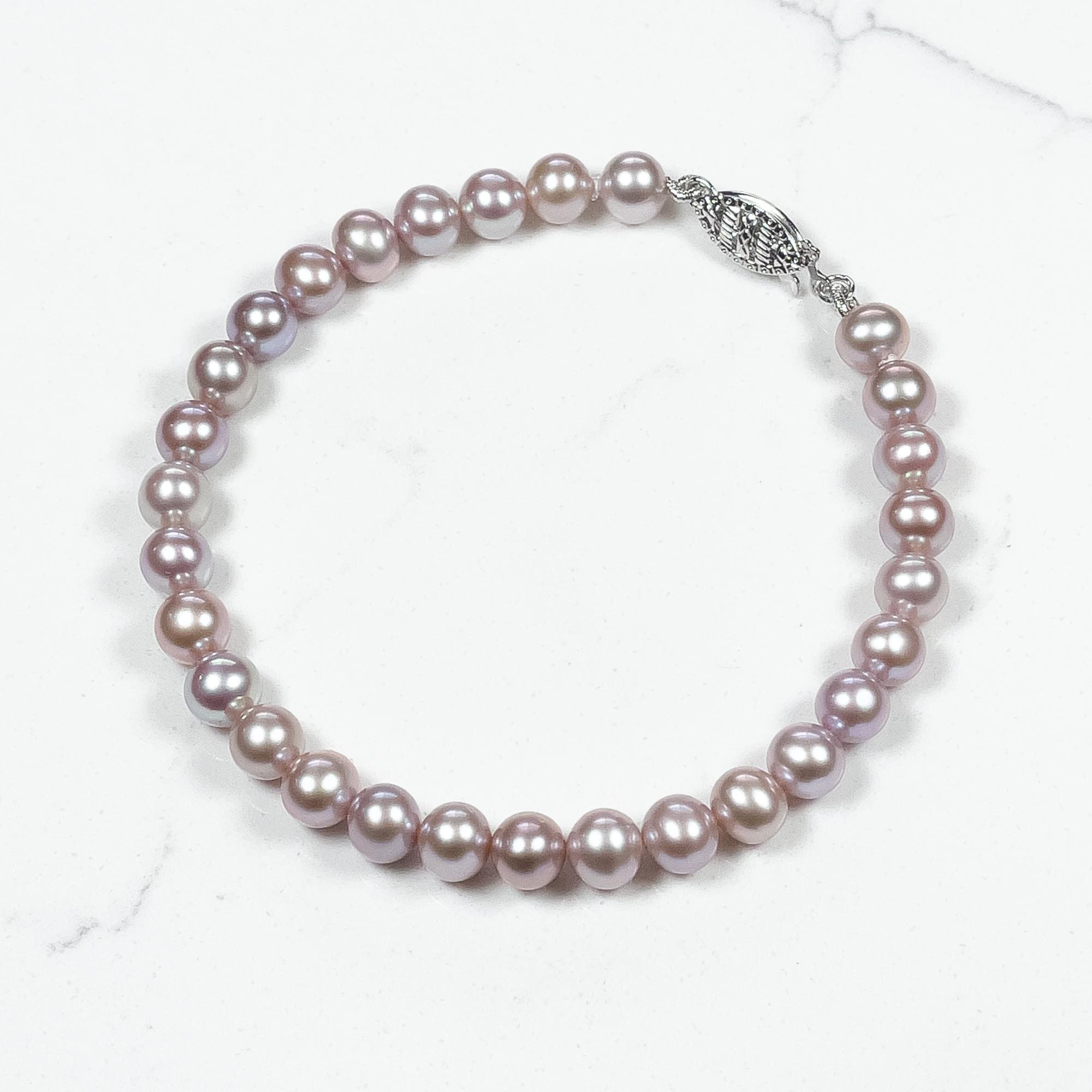3 Reihen Echte Natürliche 7-8 Mm Rosa Akoya Kultivierte Perle Halskette