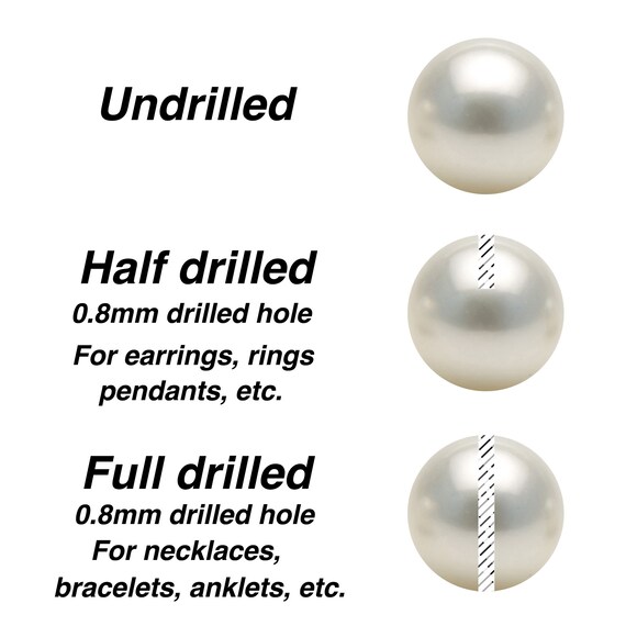Japanese Freshwater Pearls Handpicked 5 14mm Half Full or Undrilled White Color Pearl Jewelry Making Rings Pendants Earrings Add on Bead Etsy UK