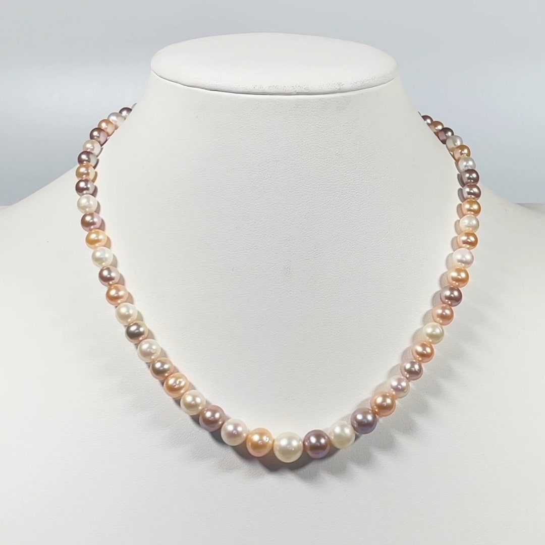 AAAA Quality Freshwater Pearl Necklace - Sterling Silver Single Pearl Pendant For Women