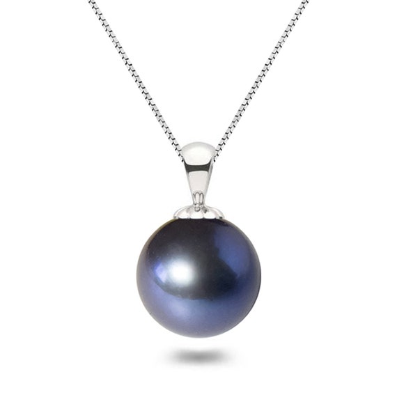 Blue akoya pearl necklace deals