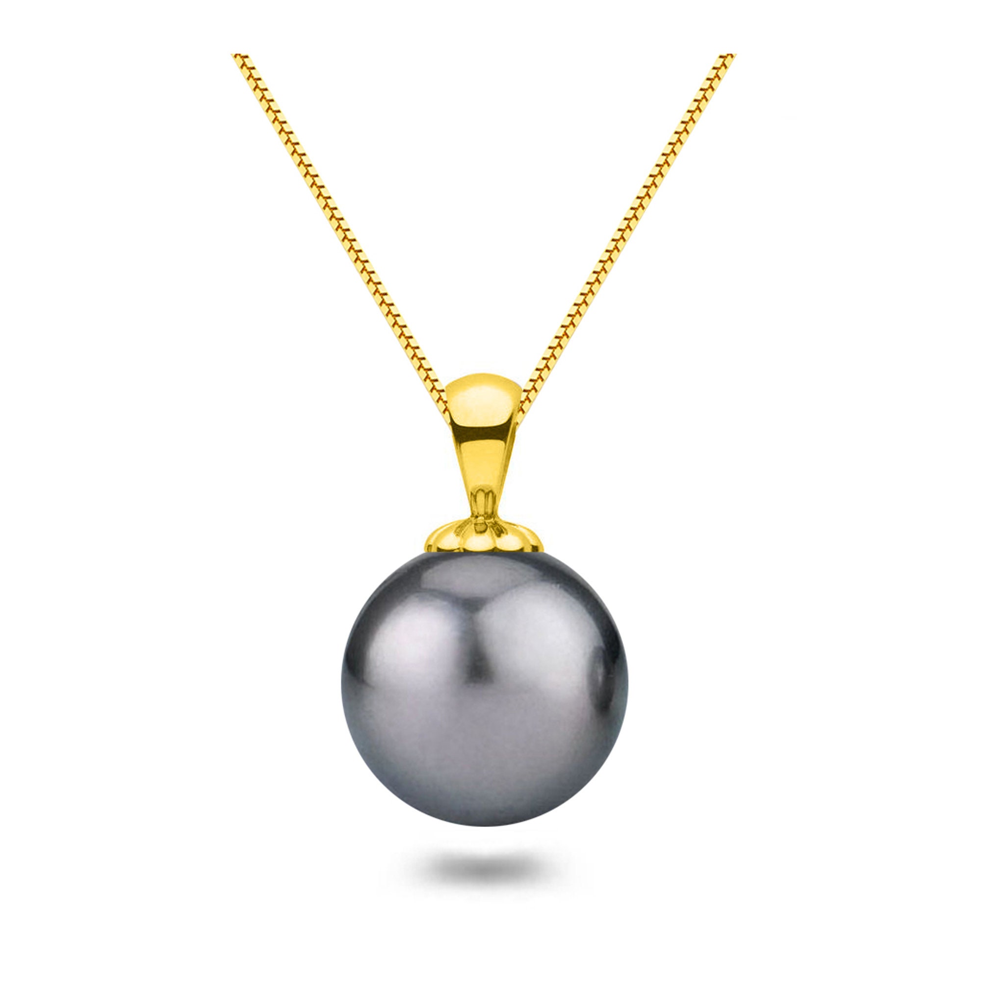 Black Tahitian Pearl Pendant Necklace 