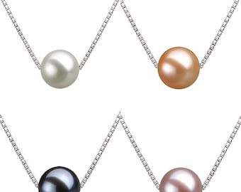 3-Piece South Sea Round Shell Pearl & Silver Plated Pendant Necklace Set - 17" Multicolor