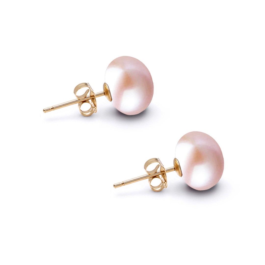 Freshwater Pearl Earring Studs 6mm-10mm Silver Earrings for - Etsy