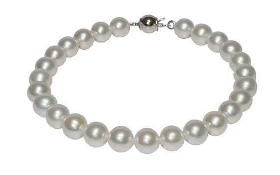 14K Yellow Gold Link Bracelet with Grey Akoya Pearls - Francis Jewellers