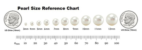 Pearl Stud Earrings Size Chart