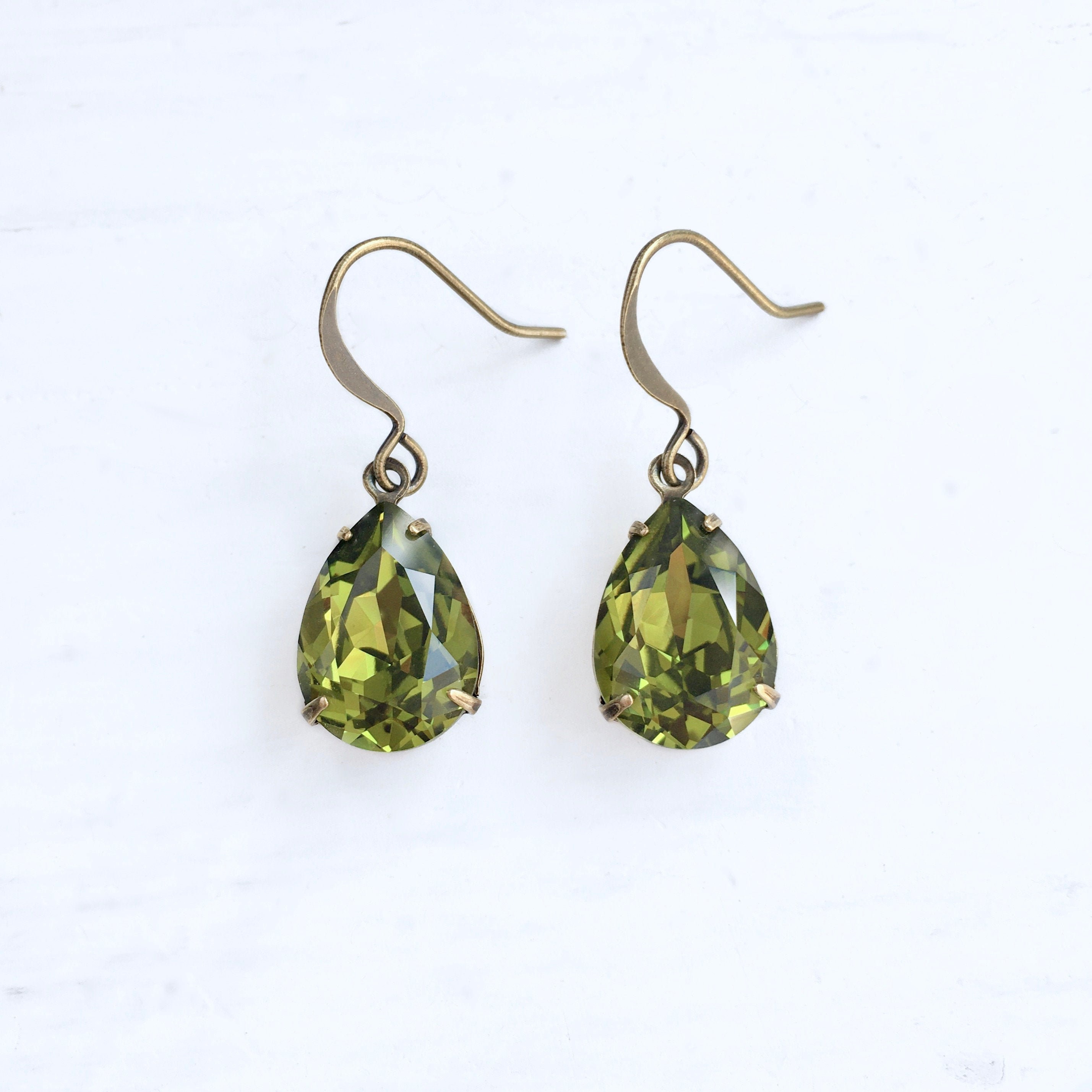 Olive Green Dress Earrings - Etsy Ireland