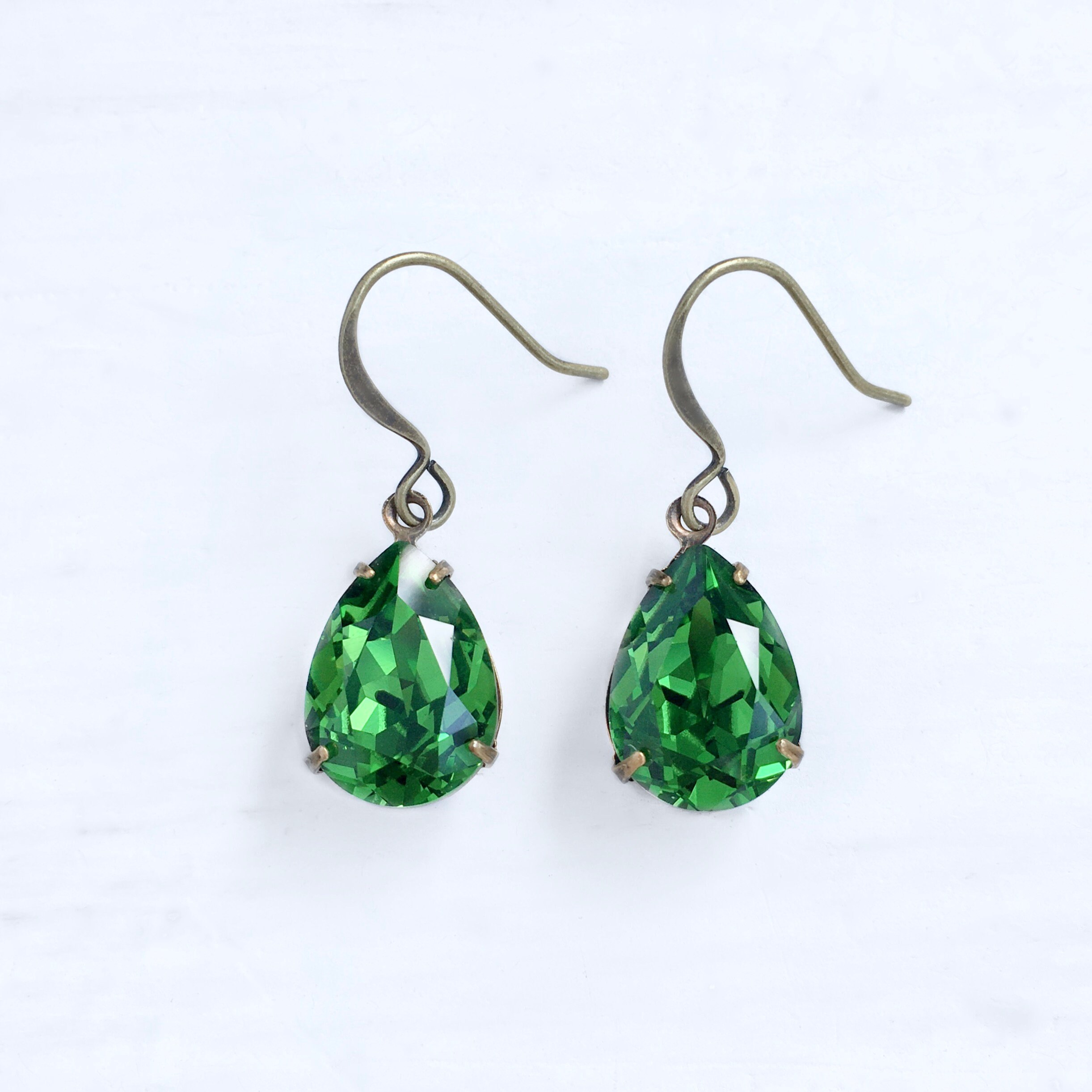 Olive Green Dress Earrings - Etsy