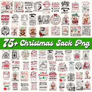 75 + Pacote de Saco de Natal Svg, Saco de Papai Noel Svg, Saco de Natal Svg, Correio de Natal Svg, Saco de Papai Noel Svg, Pólo Norte Svg, Expresso de Natal Svg