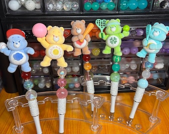 Care Bears beaded pens
