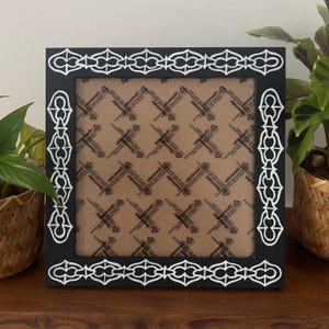 Amerikanische traditionelle Tattoo Chainlink Alternative Holzbild Bilderrahmen. Super für Tattoo Flash Blätter