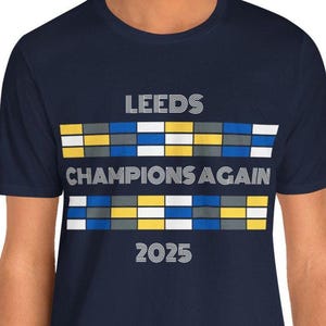 Leeds Champions Again Fan T Shirt, United Elland Road Football Soccer Fan Shirt, MOT Whites Supporter, UTD ALAW Footy, 4 great Leeds colours