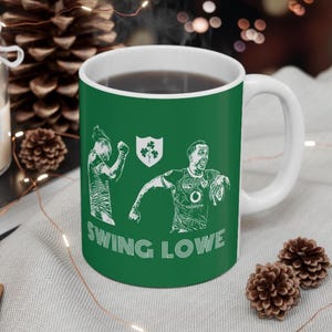 Ireland Rugby Six Nations James Lowe Coffee Mug, Irish Wolfhounds Rugby Union Fan Cup, Boys in Green Gift Present IRFU, Rugby Union Lowe Mug