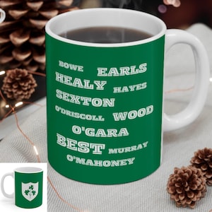 Ireland Rugby Legends Coffee Mug, Irish Wolfhounds Rugby Union Fan Cup, Boys in Green Gift Present for IRFU Supporter, Six Nations Champs