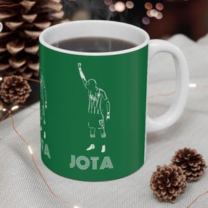 Celtic Jota Celebration Coffee Mug, Football Jota Glasgow Soccer FC Cup, Hoops Bhoys Hail Hail Mug, Green and White Celts Paradise 11oz Mug
