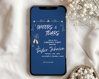 Farewell Party Invitation Template, Modern Send-Off (Digital Download)