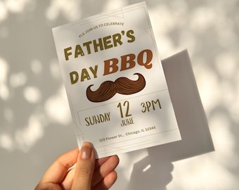 Father's Day BBQ Invitation Template (Digital Download)