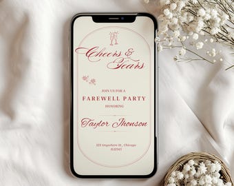 Farewell Party Invite Modern Going Away Party Invitation Editable Cheers and Tears Moving Away Invitation Printable Farewell Party Template