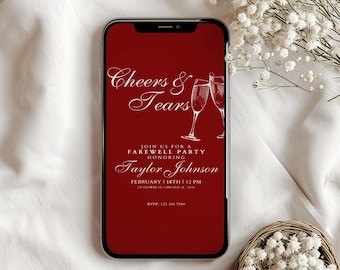Modern Farewell Party Invitation, Editable Moving Away Invite (Digital Download)