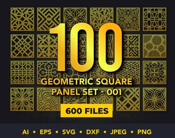 100 Geometric Laser Cut Panel Designs | Room Divider, Wall Panels (SVG, DXF)