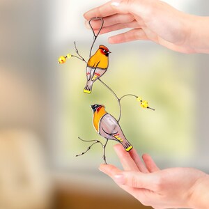Custom Suncatcher Stained Glass Bird