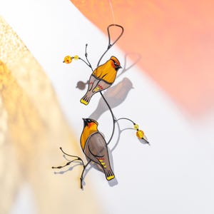 stained glass bird decor for home