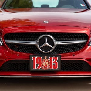 Delta Sigma Theta 1913 License Plate | DST Sorority Car Tag | Greek Paraphernalia Front Plate | Divine 9 Auto Accessory Gift